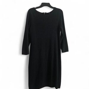 Navy Black Cashmere Mini Dress